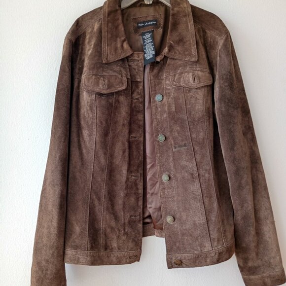 FOR JOSEPH Men’s Brown Suede Jacket Size M | Classic Button Front - Picture 1 of 7